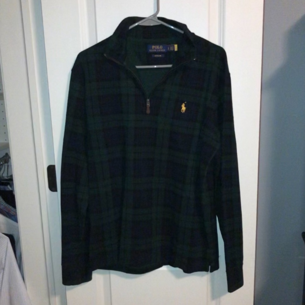 Men’s Estate-Rib Quarter-Zip Pullover Ralph Lauren NWOT